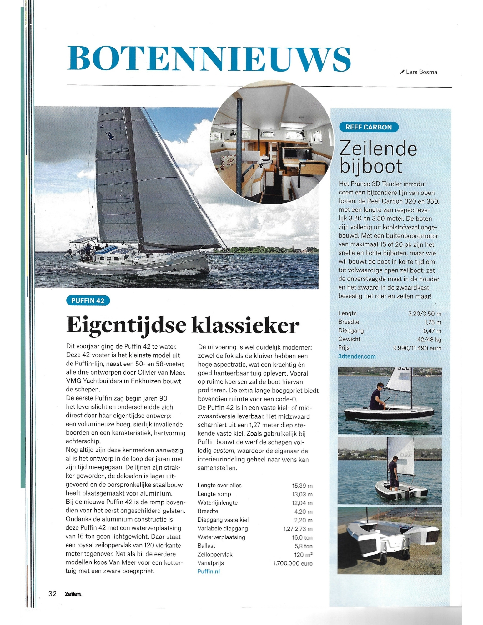 Puffin 42 'Fina' in Zeilen magazine